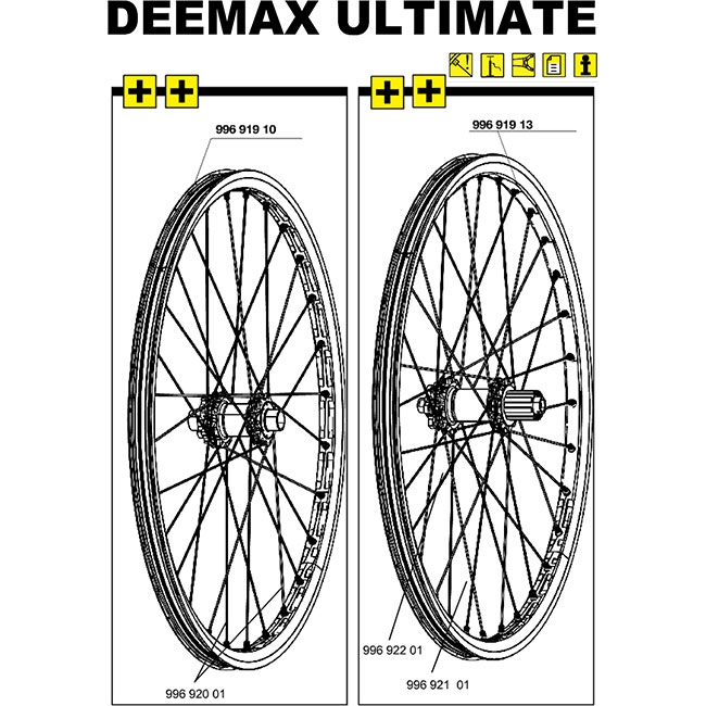 Mavic Deemax Ultimate Speiche 2010-11 Hinterrad links 268 mm