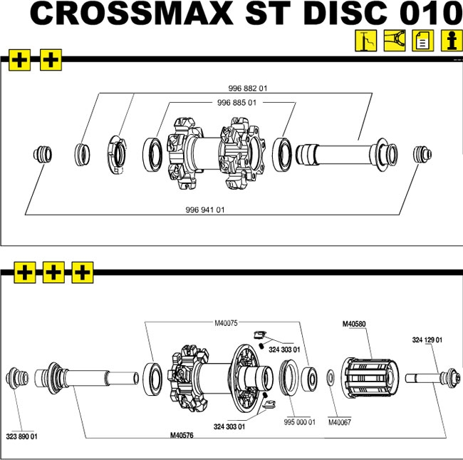 Mavic Crossmax ST Disc Vorderrad Achse Mod 2010-11