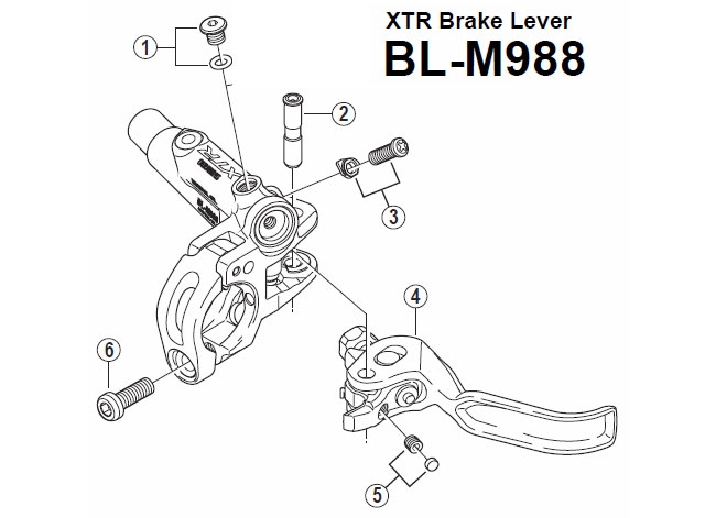 Shimano XTR Griffweiten Einstellschraube fuer Bremsgriff BLM988