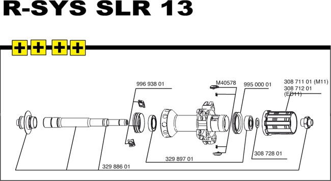 Mavic R-SYS SLR Hinterrad Nabenlager 2 Stueck