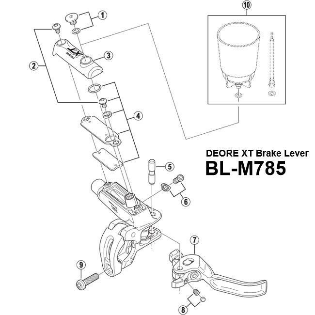 Shimano XT BLM785 Ersatzteil - Druckpunks Einstellschraube