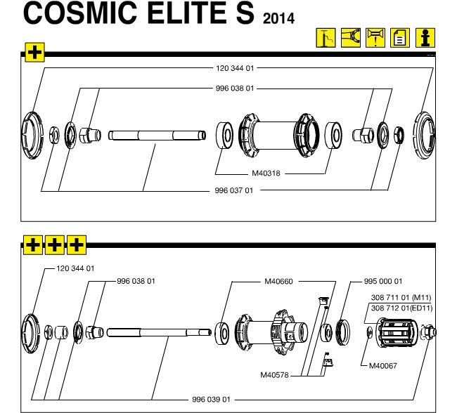 Mavic Cosmic Elite Hinterrad Achs Kit