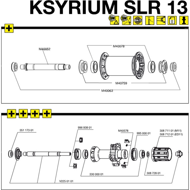 Mavic R Sys / Ksyrium SLR Hinterradachse Modell 2013