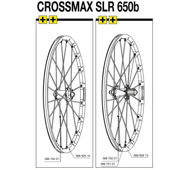 Mavic Crossmax SLR 27,5 Zoll Speiche Hinterrad rechts 251,5 mm 2014