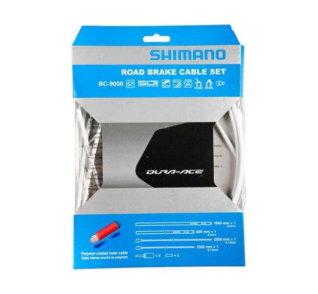 Shimano Dura Ace BC 9000 Bremszug Set polymer beschichtet weiss