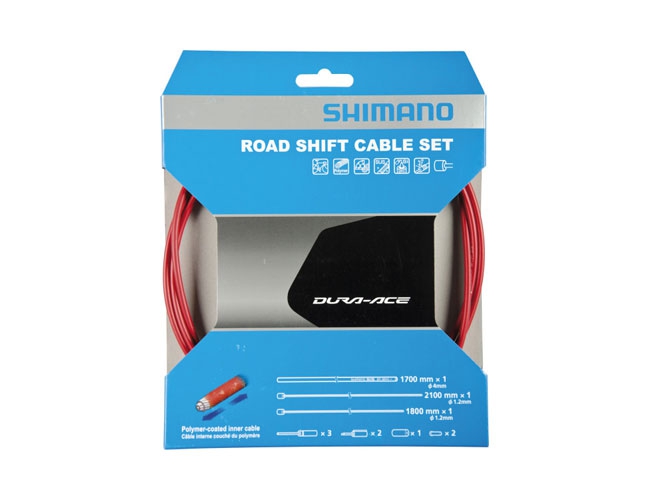 Shimano Dura Ace Schaltzug Set SLR-EV polymer-beschichtet Rot