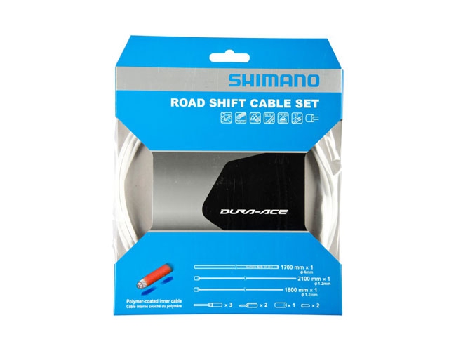Shimano Dura Ace Schaltzug Set SLR-EV polymer-beschichtet Weiss