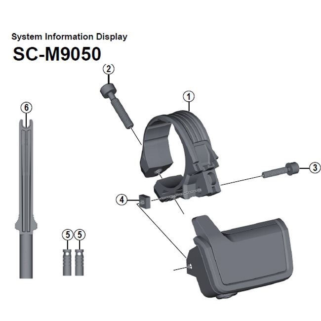 Shimano XTR Di2 SC-M9050 Display Ersatzteil | Klemmschraube Nr 2