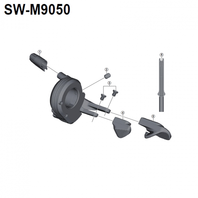 Shimano XTR Di2 SW-M9050 Schalthebel Ersatzteil | Kabeltuelle Nr 1