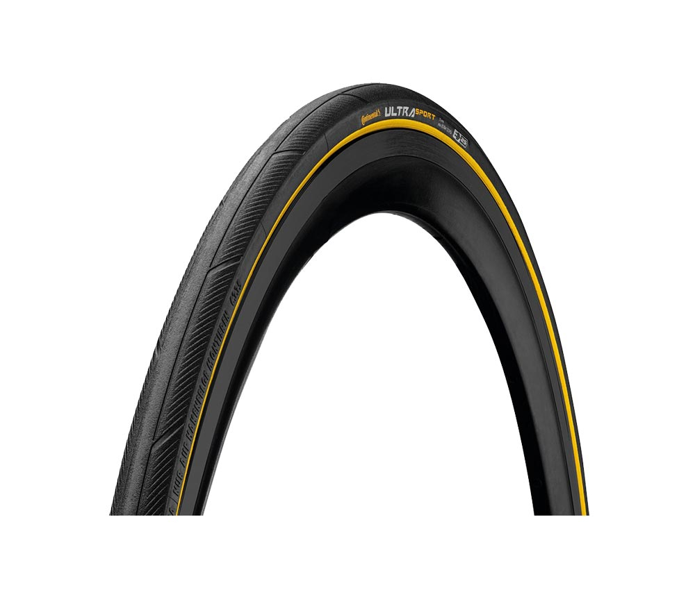 Continental Ultra Sport III Reifen 25 x 622 faltbar schwarz-gelb