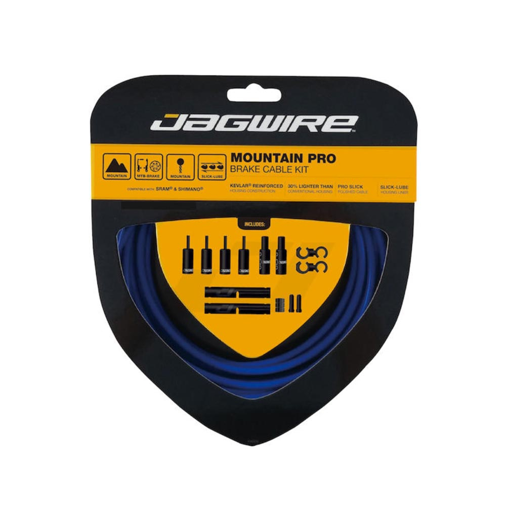 Jagwire Mountain Pro MTB Bremszugset blau