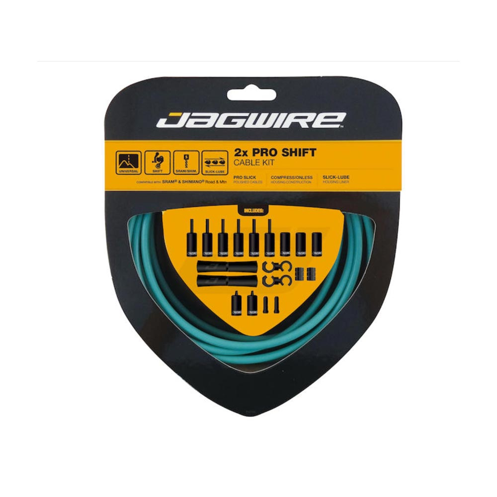 Jagwire Pro Shift 2x Schaltzugset Road/MTB celeste