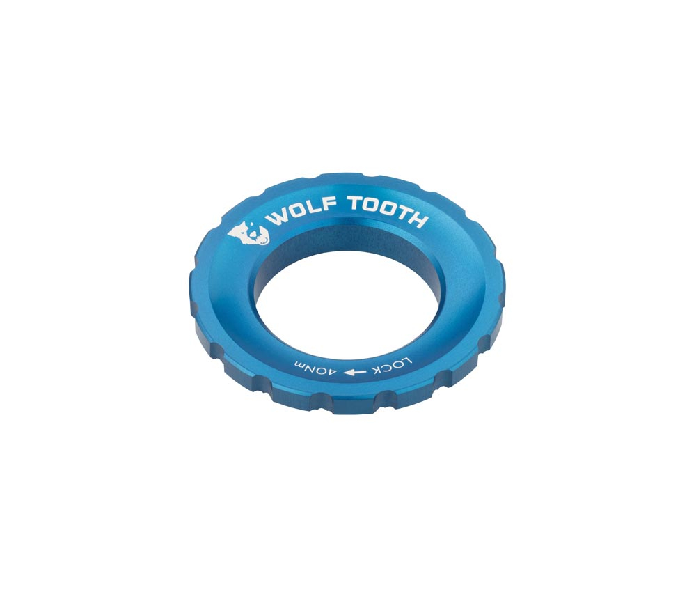 Wolf Tooth Centerlock Verschlussring - externe Verschraubung Aluminium blau