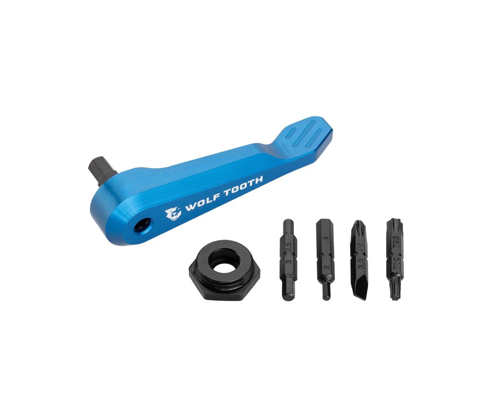 Wolf Tooth Axle Handle Multitool - Bithalter / Plug In Hebel - blau