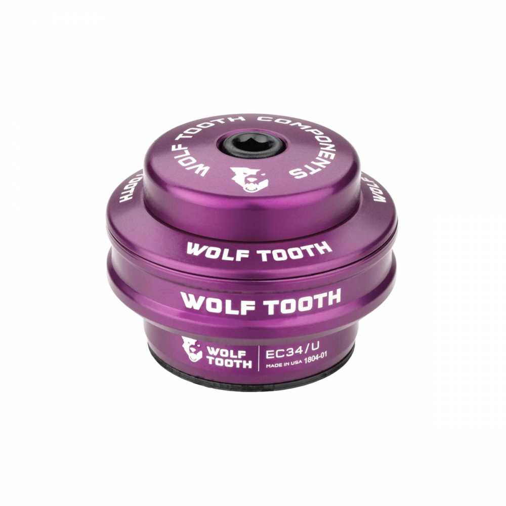 Wolf Tooth Performance Steuersatz Oberteil 1 1/8 Zoll | EC34 / 28,6mm Hoehe 16mm violett