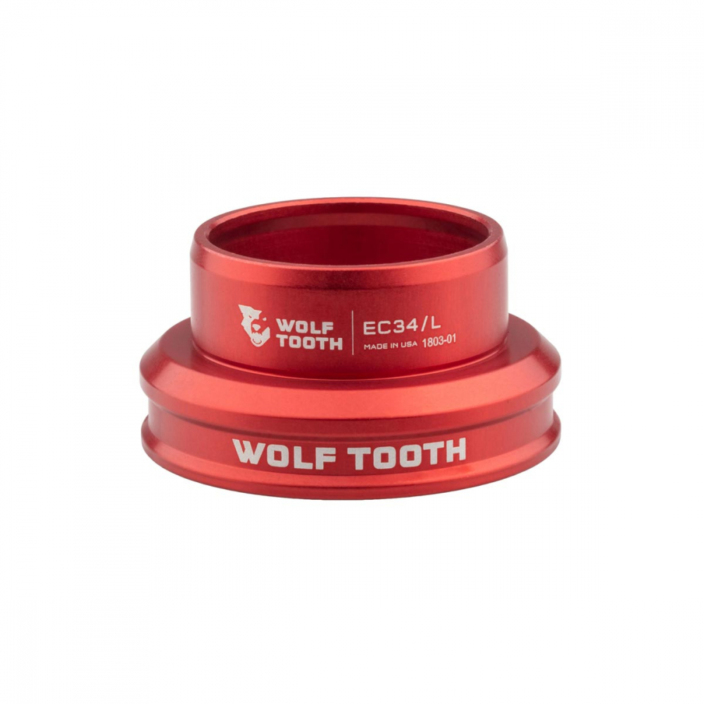 Wolf Tooth Performance Steuersatz Unterteil 1 1/8 Zoll | EC34/30 rot