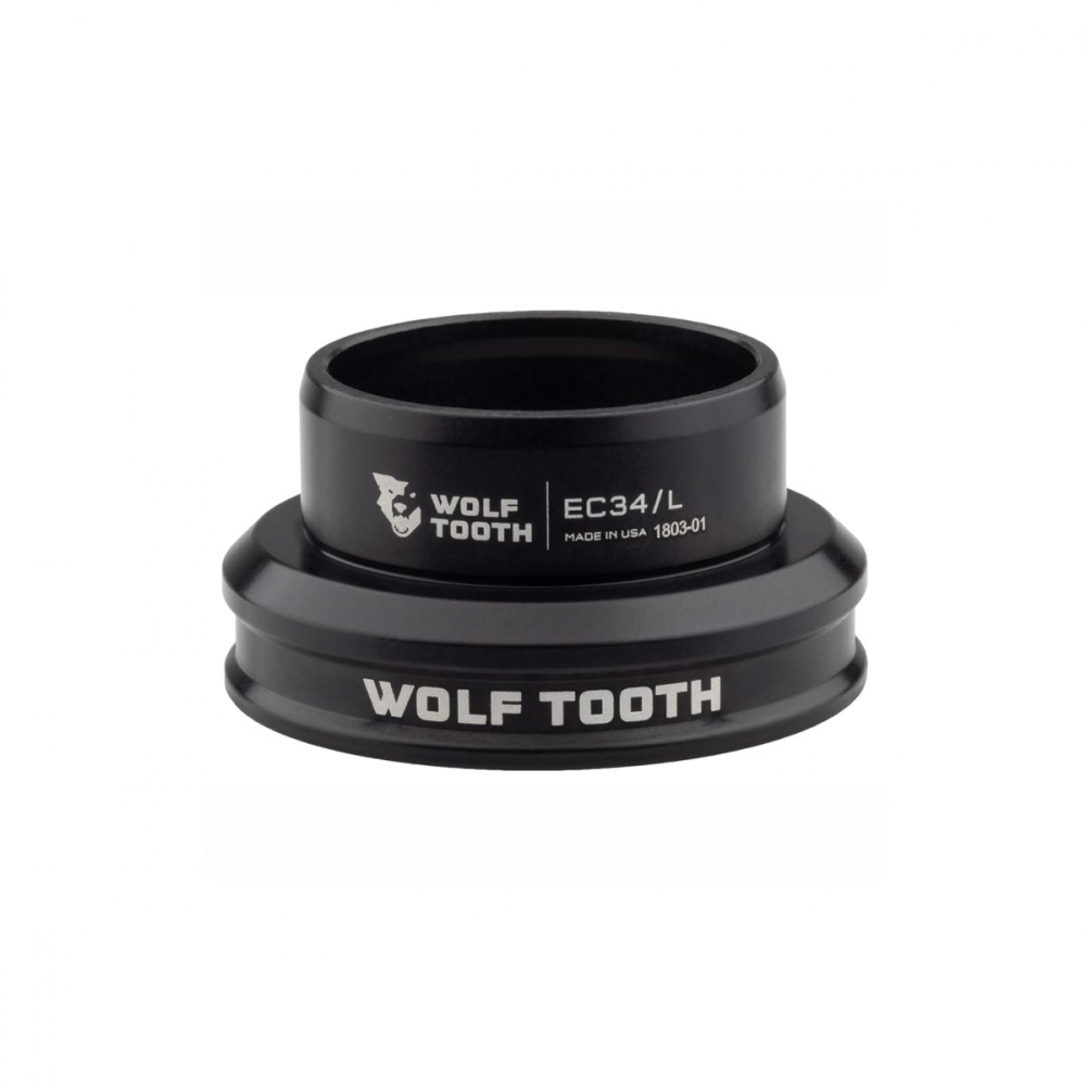 Wolf Tooth Premium Steuersatz Unterteil 1 1/8 Zoll | EC34/30 schwarz