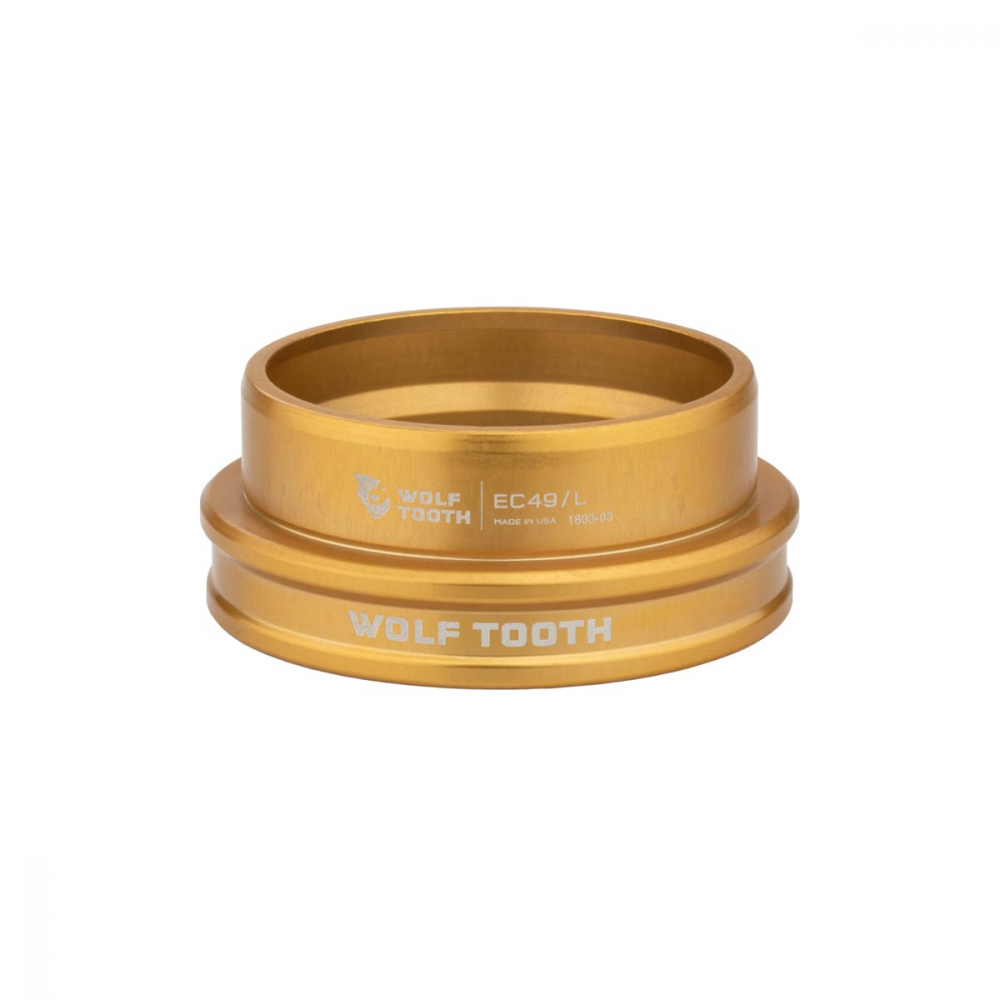 Wolf Tooth Premium Steuersatz Unterteil 1,5 Zoll | EC49/40 gold