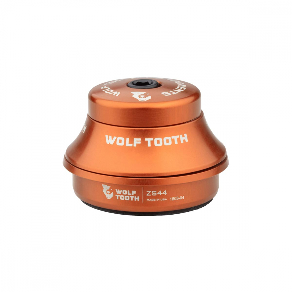 Wolf Tooth Premium Steuersatz Oberteil 1 1/8 Zoll | ZS44 / 28,6mm Hoehe 15mm orange