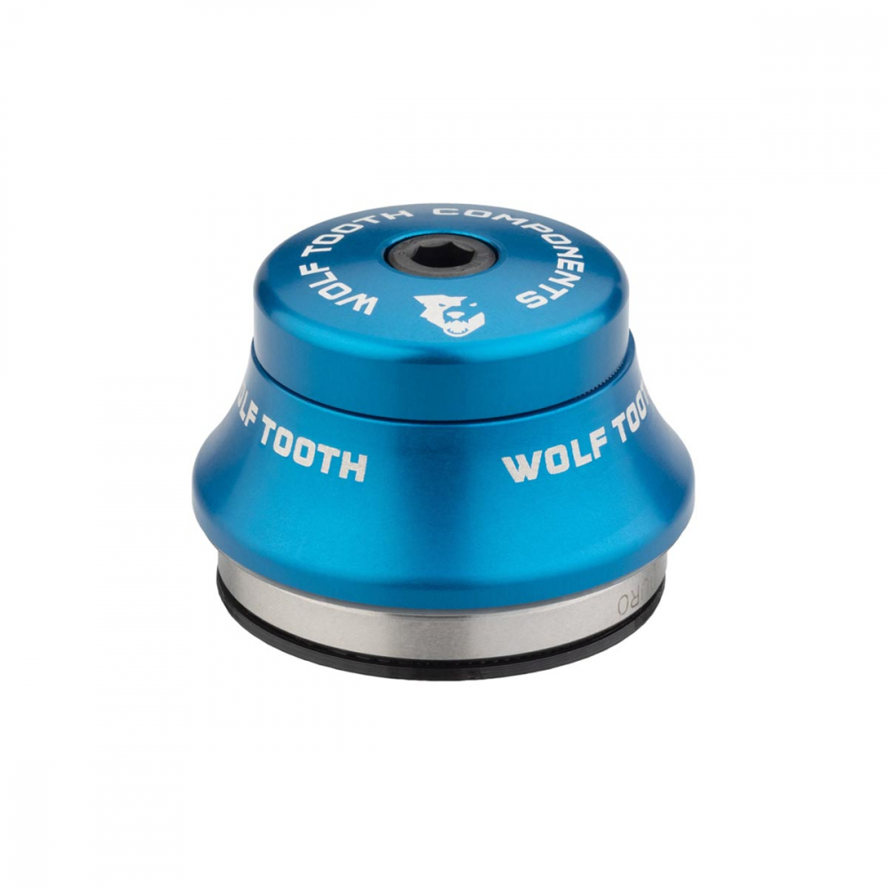 Wolf Tooth Premium Steuersatz Oberteil 1 1/8 Zoll | IS41 / 28,6mm Hoehe 15mm blau