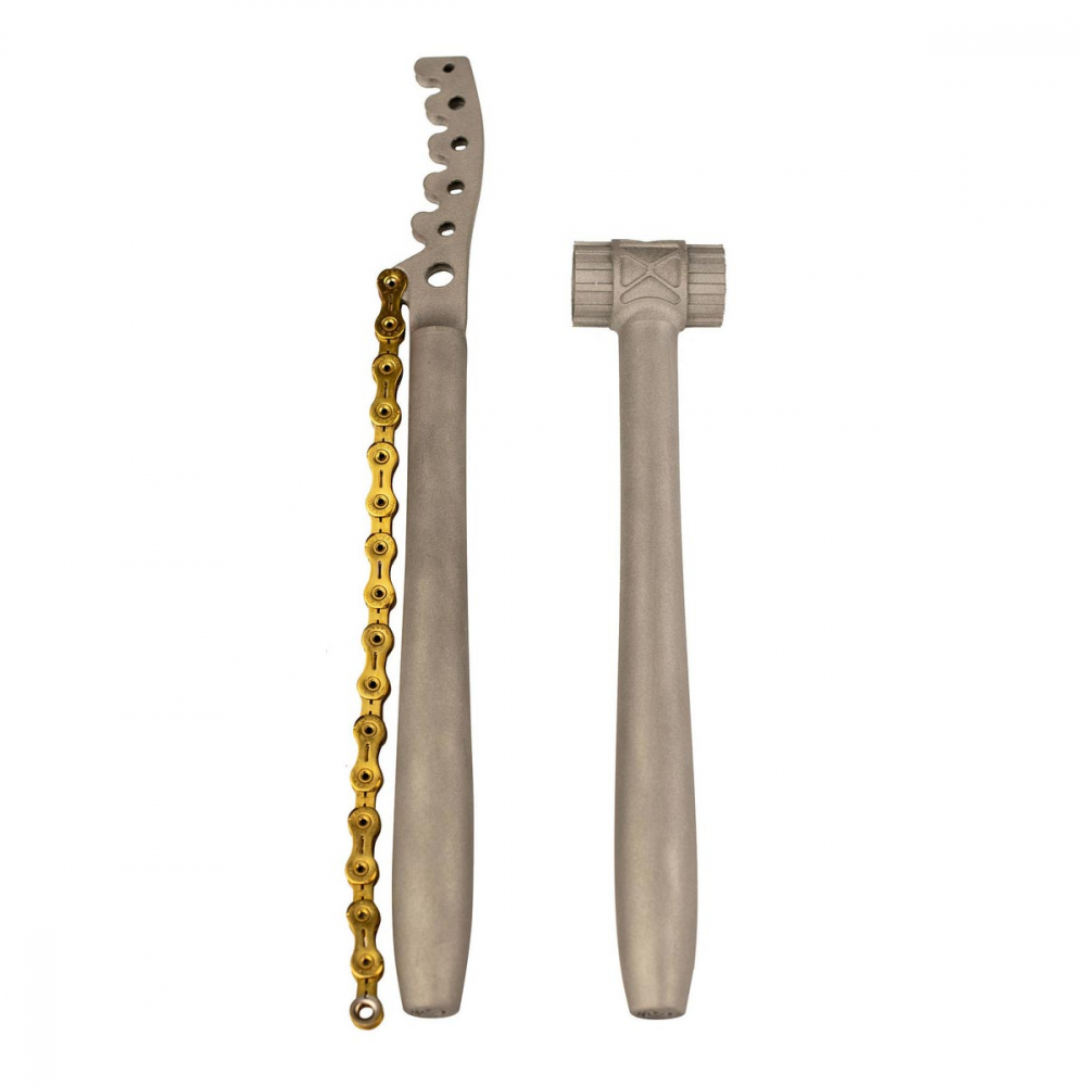 SILCA Chain Whip + Lock Ring Titanium Werkzeugset - 2-teilig Titan silber-rot
