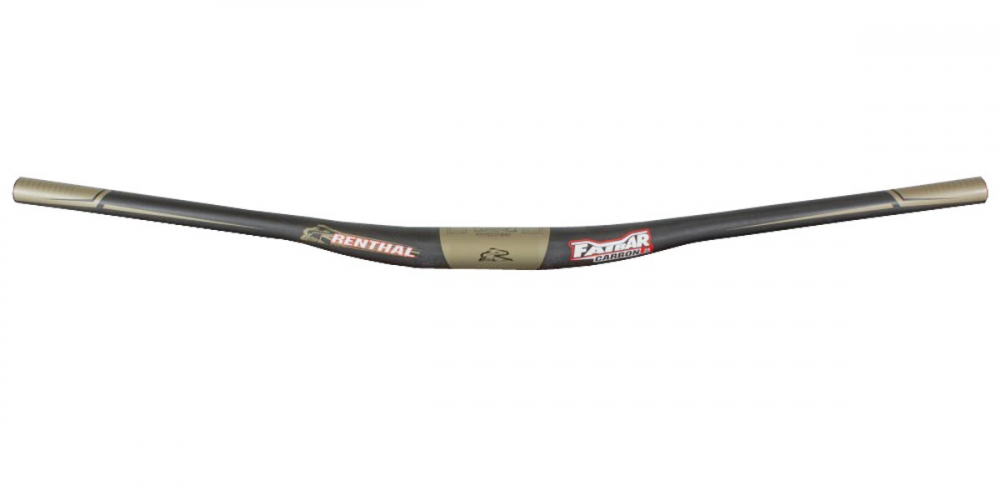 Renthal V2 Fatbar 35 Carbon Riser 800 mm Breite x 10 mm Rise Carbon-Gold