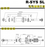 Mavic R-SYS SL Vorderradachse komplett mit Rahmenanschlaegen