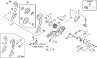 Shimano XTR RD-M986 Schaltwerk Ersatzteil | Einstellschraube fuer Spannfeder Nr 11