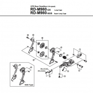 Ersatzteile Shimano XTR RD-M980 10 fach Schaltwerk