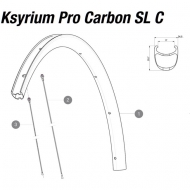 Mavic Ksyrium Pro SL Carbon SL Ersatzfelge Hinterrad Clincher ab Mod 2016 AUSVERKAUFT