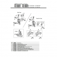 Shimano Ultegra FD-6600 Umwerfer Ersatzteil | Anloetsockel Klemmschraube und Radius Washer Nr 8