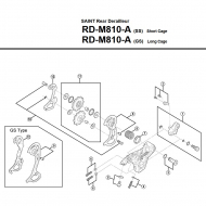 Shimano Saint RD-M810A Schaltwerk Ersatzteil | Einstellschrauben fuer Schaltwerk u Platte Nr 4