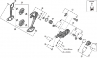 Shimano Deore XT RD-M8100 Schaltwerk Ersatzteil | Achseinheit fuer Schaltwerk-Halter Nr 1