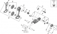 Shimano XTR RD-M9120 Schaltwerk Ersatzteil | Achse fuer Schaltwerk-Halter Nr 2