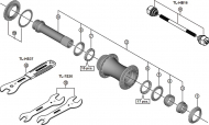 Shimano XTR HB-M9010 / HB-M9010-B Disc Vorderradnabe Ersatzteil | Centerlock Verschlussring + Washer Nr 10 ausverkauft