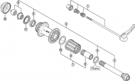 Shimano Deore XT FH-M775 Hinterradnabe Ersatzteil | Schnellspanner 168 mm Silber Nr 1 ausverkauft