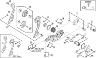 Shimano XTR RD-M985 Schaltwerk Ersatzteil | Achse komplett fuer Schaltwerk-Halter Nr 1