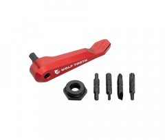 Wolf Tooth Axle Handle Multitool - Bithalter / Plug In Hebel - rot