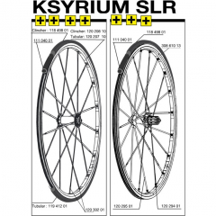Mavic Ksyrium SLR / R-Sys Ersatzspeiche Zircal Hinterrad rechts 294,5 mm Mod 2008 - 2014
