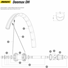 Mavic Deemax DH Hinterrad QRM Auto | Ersatzachse 12x157 mm