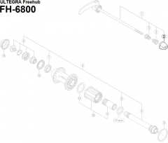 Shimano Ultegra HB-6800 / FH-6800 Nabe Ersatzteil | Schnellspanner Mutter Nr 2 ausverkauft
