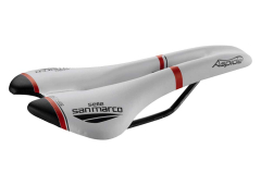 Selle San Marco Aspide Racing Open Sattel S2 Narrow weiss Gestell Xsilite