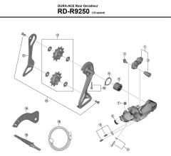 Shimano Dura Ace RD-R9250 Schaltwerk Ersatzteil | Schaltarm aussen Nr 10