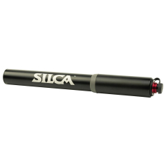 SILCA Gravelero Minipumpe - 5,5 Bar ausziehbar Aluminium schwarz-rot