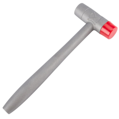 SILCA Dead Blow Titanium Hammer - 3D gedruckt Titan Hartgummi silber-rot