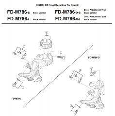 Ersatzteile Shimano Deore XT Umwerfer FD-M786
