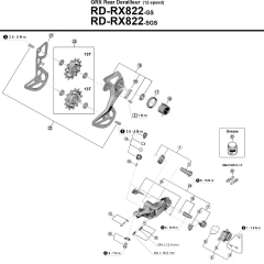 Ersatzteile Shimano GRX Schaltwerk RD-RX822