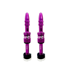 e*thirteen Presta Tubeless Ventil Set | Quick Fill Plasma Aluminium 19-23 mm eggplant-violet