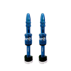 e*thirteen Presta Tubeless Ventil Set | Quick Fill Plasma Aluminium 23-30 mm intergalactic-blue