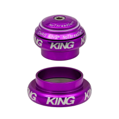 Chris King NoThreadSet Steuersatz Tapered 1 1/8 - 1 1/5 Zoll 3D violett EC34/28,6 - EC44/40